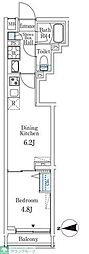 CREATIF文京千駄木 1DKの間取図画像