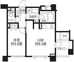 クリオ渋谷ラモード 1LDKの間取図画像