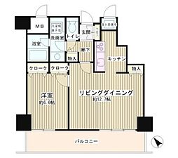 トレステージ目黒 1LDKの間取図画像
