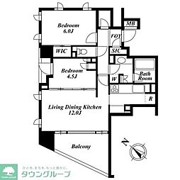 プレミアロッソ 2LDKの間取図画像