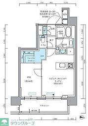 パークアクシス新大橋 1LDKの間取図画像