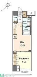オープンレジデンシア日本橋横山町 1LDKの間取図画像