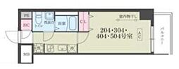グランジット梅屋敷 1Kの間取図画像