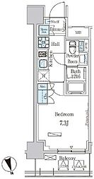 PARKAxis築地 1Kの間取図画像