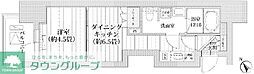 LUMA高輪 1DKの間取図画像