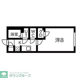 tocotamaterrace池上 1Kの間取図画像