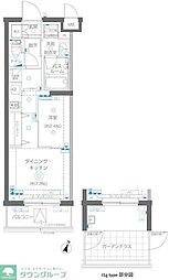 大田区大森中3丁目マンション 1DKの間取図画像