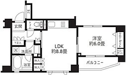 クリオ渋谷ラモード 1LDKの間取図画像