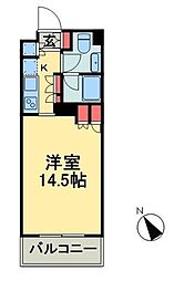 willDo清澄 1Kの間取図画像