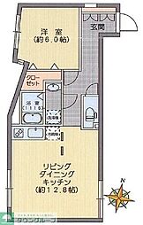 ALERO白山 1LDKの間取図画像