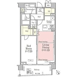 バウスステージ南青山 1LDKの間取図画像