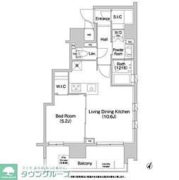 コンフォリア神楽坂DEUX 1LDKの間取図画像