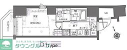 ZOOM恵比寿 1Kの間取図画像