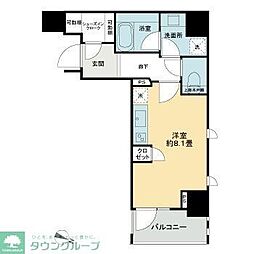 ライオンズ千代田岩本町ミレス-KDA ワンルームの間取図画像