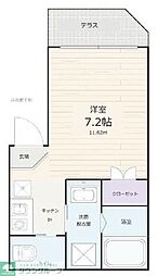ソレイユ西大井 ワンルームの間取図画像