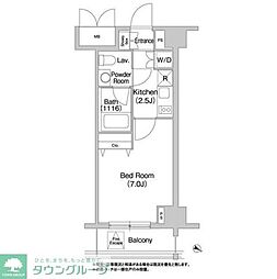 コンフォリア豊洲 1Kの間取図画像