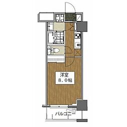 清澄白河レジデンス弐番館 1Kの間取図画像