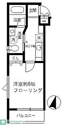 グランアセット月島 1Kの間取図画像