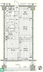 COSMOSREID西馬込 2LDKの間取図画像