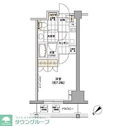 パークハビオ渋谷 1Kの間取図画像