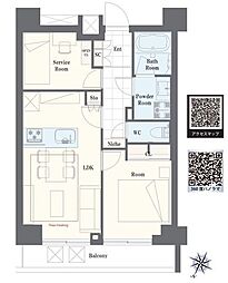 プレール・ドゥーク日本橋 1SLDKの間取図画像