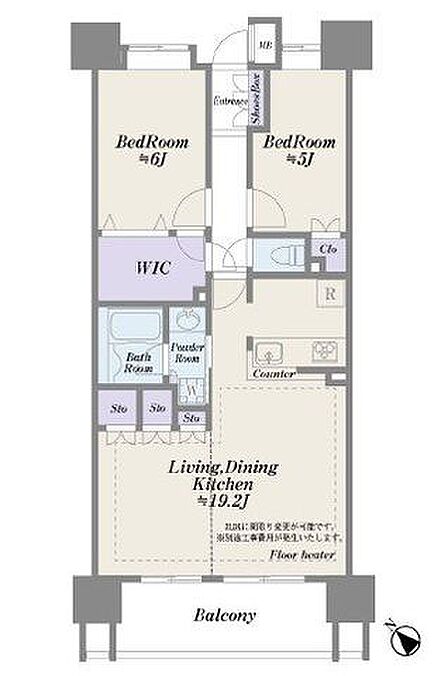 2LDK 間取り