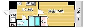 クレアトゥール21 412 ｜ 滋賀県草津市野路１丁目（賃貸マンション1K・4階・27.28㎡） その2