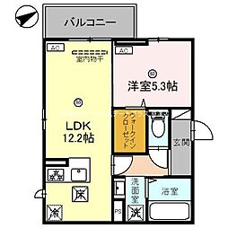 La・Felice（ラ・フェリーチェ） 2階1LDKの間取り