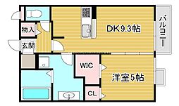 アラモード 2階1LDKの間取り