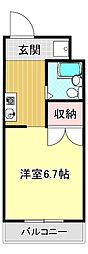 grandyall 1Kの間取図画像