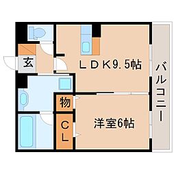 セジュールオッツ 1LDKの間取図画像