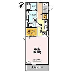 ガーディアンシャトー1 1Kの間取図画像