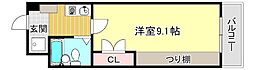 サンクリエート・ハヤシ壹號舘 1Kの間取図画像