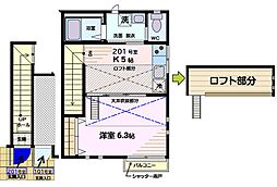 メゾン田中 1Kの間取図画像