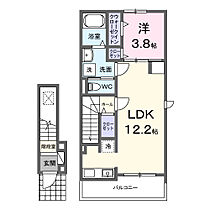 アンサンブルI 205 ｜ 愛知県豊橋市牟呂町字松島1-1（賃貸アパート1LDK・2階・42.56㎡） その2