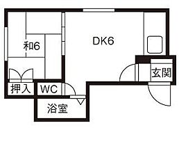 北海道札幌市南区川沿七条3丁目（賃貸アパート1DK・2階・22.00㎡） その2