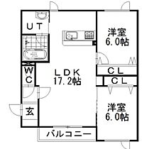 北海道札幌市南区川沿六条4丁目（賃貸アパート2LDK・2階・67.14㎡） その2