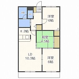 エスポワール1 3LDKの間取図画像