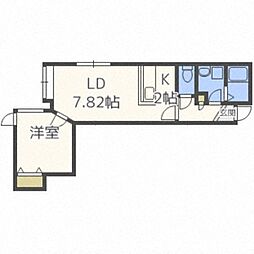 ラ・フォレスタ2 1LDKの間取図画像