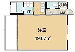 ルシオン小樽 1Kの間取図画像