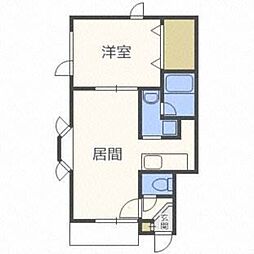 マリーマンション 1LDKの間取図画像