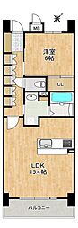 アルファライフ博多プレシャス 1LDKの間取図画像
