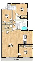 ロフティ都府楼ガーデンシティ 3SLDKの間取図画像