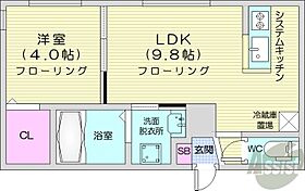 北海道札幌市中央区南十条西1丁目（賃貸マンション1LDK・4階・32.68㎡） その2