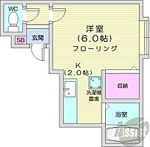 北海道札幌市中央区南二十条西9丁目（賃貸アパート1K・2階・17.80㎡） その2