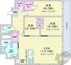 北海道札幌市中央区北一条西13丁目1-1（賃貸マンション3LDK・2階・70.41㎡） その2
