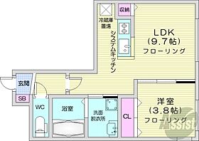 北海道札幌市中央区南二条西18丁目（賃貸マンション1LDK・1階・33.54㎡） その2