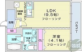 MAHALO OHASHI HOKUDAI  ｜ 北海道札幌市北区北十九条西7丁目（賃貸マンション1LDK・3階・33.50㎡） その2