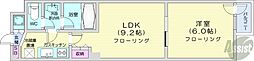 札幌市営東西線 二十四軒駅 徒歩24分の賃貸マンション 3階1LDKの間取り