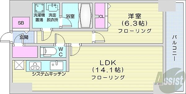 D’グラフォート札幌ステーションタワー ｜北海道札幌市北区北八条西3丁目(賃貸マンション1LDK・20階・54.19㎡)の写真 その2